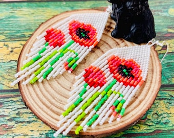 Boucles d&#39;oreilles coquelicots