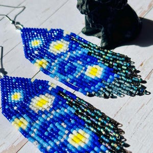 Van Gogh Starry night beaded earrings