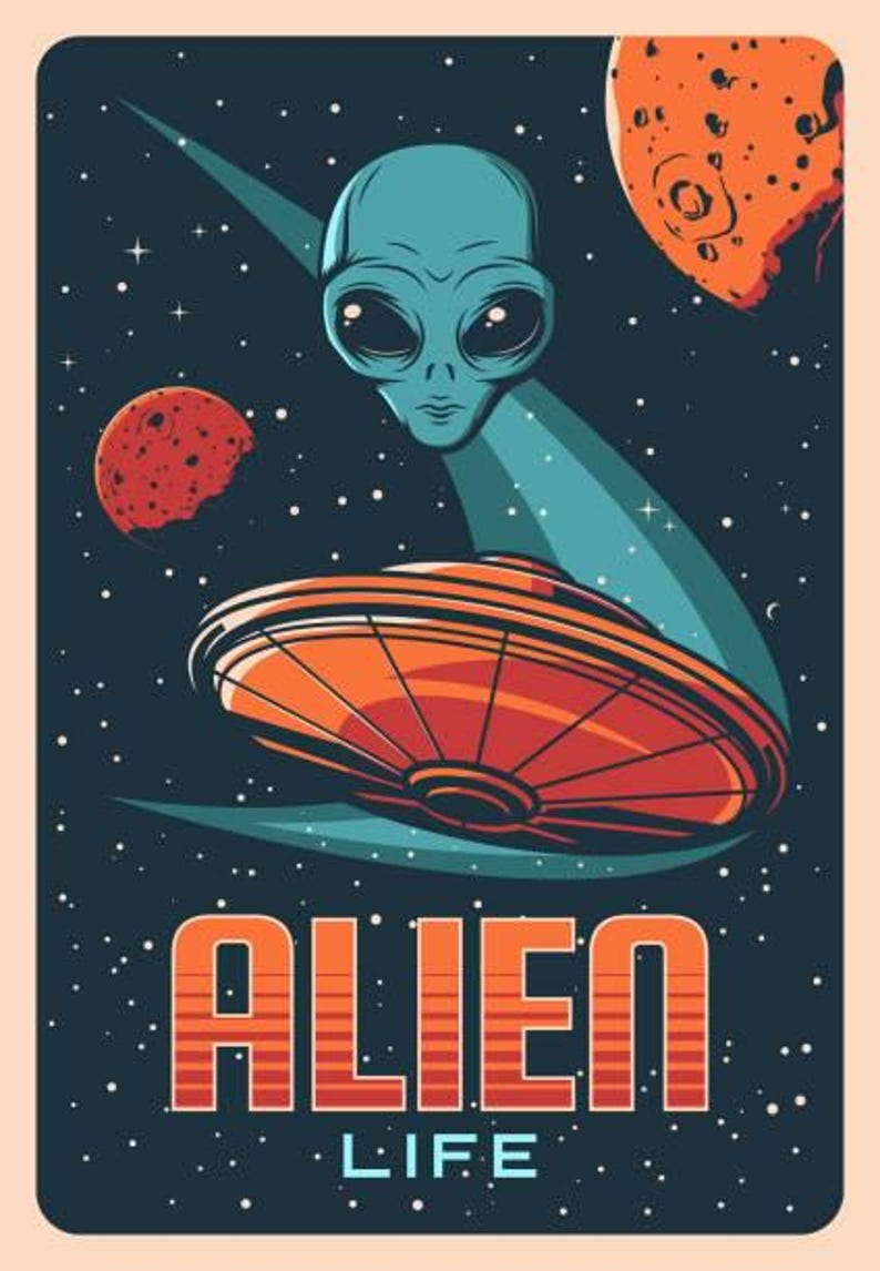 GRAY ALIEN Freakshow Sideshow Attraction Gaff With Glass Cylinder ...