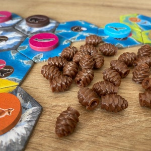 Cascadia Pine Cone 3D Tokens - 25 pieces