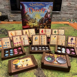 Quacksalber the Duel - Token Boxes - Bordspelaccessoire | 3D-geprint | Grijs | Cadeau voor bordspelfans | Bordspelupgrade