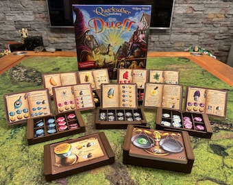 Quacksalber the Duel - Token Boxes - Board Game Accessory | 3D Printed | Brown | Gift for Board Game Fans | Board Game Upgrade