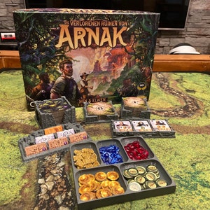 The Lost Ruins of Arnak Board Game - Deluxe Upgrades | 3D Printed | Gray | Gift for Board Game Fans | Board Game Upgrade