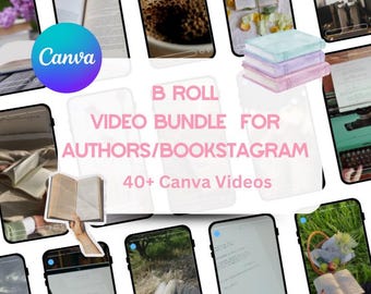 作家やブックスタグラマー向けの書籍関連Bロール動画バンドル（Canvaクリップ40点以上）
