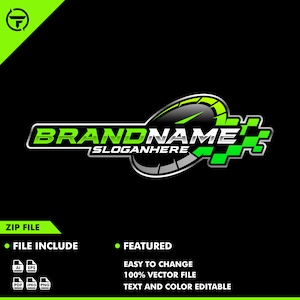 auto speed logo - motor logo - motorcycle - speedometer - race logo - logo - automotive - racing logo - racing - illustration