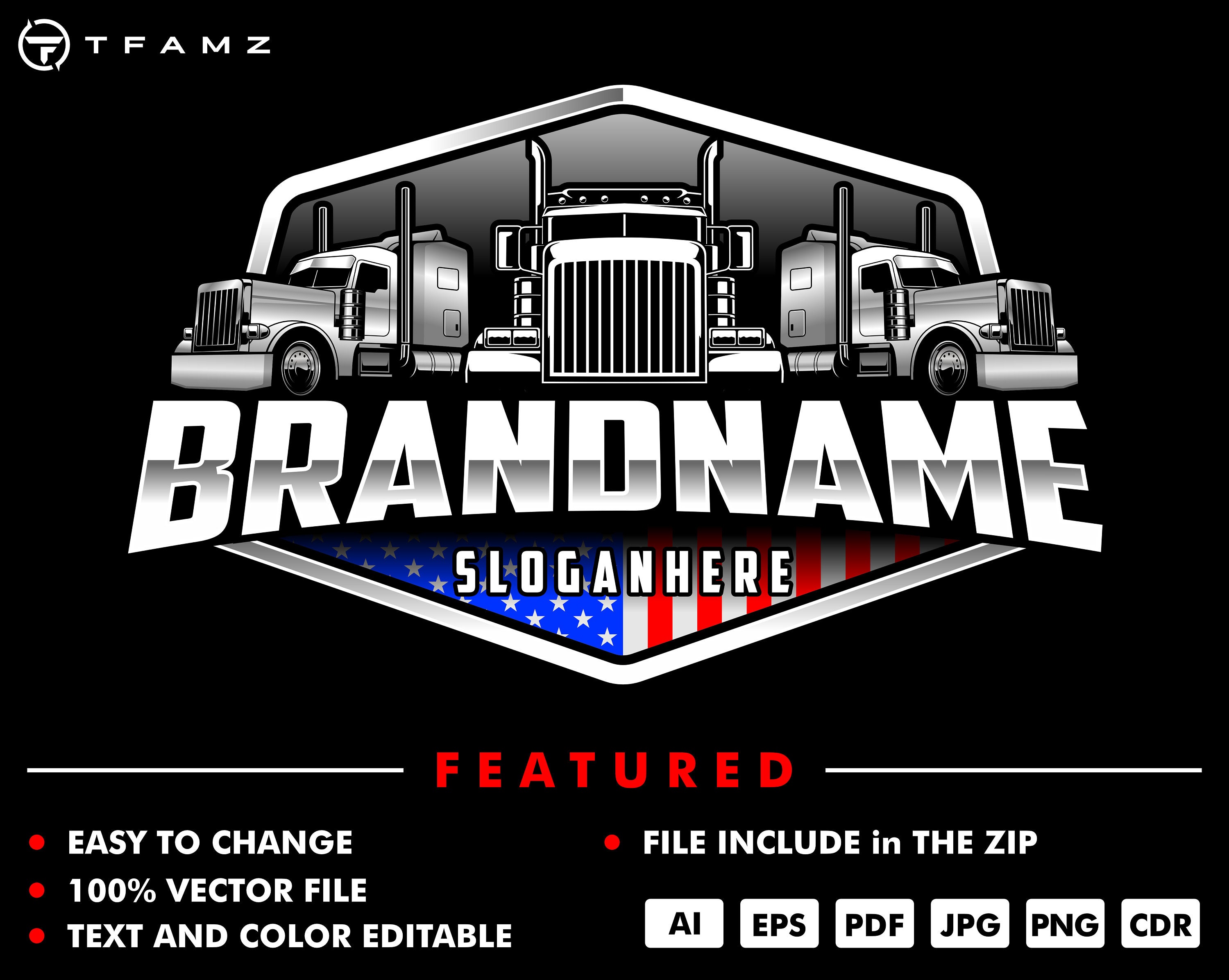 trucking logo - truck logo - car logo - rentals logo - service - transportation - logistic logo - automotive - logo template