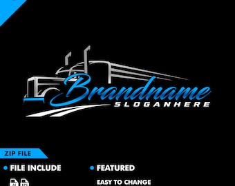 trucking logo - truck logo - truck - vector - illustration - service - cargo - transportation - automotive
