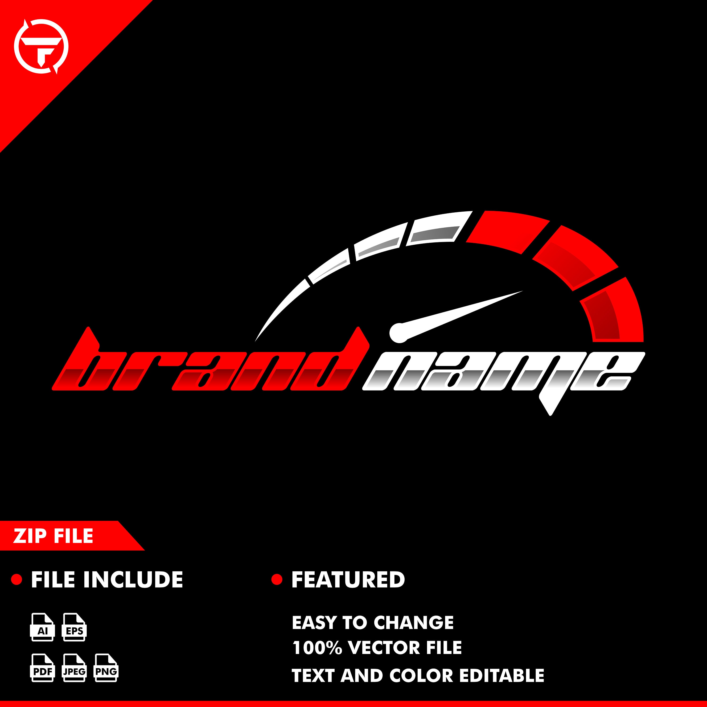 Speedometer Logo Car Logo Car Vector Racing Logo Etsy