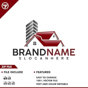 real estate logo - estate logo - building - city - business - modrn - home - vector - illustration
