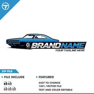 muscle car logo - klassieke auto logo - auto - logo - automotive