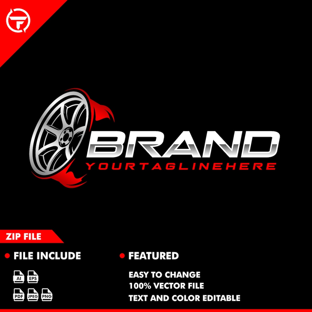 Wheels Shop Logo Wheel Logo Automotive Logo Etsy