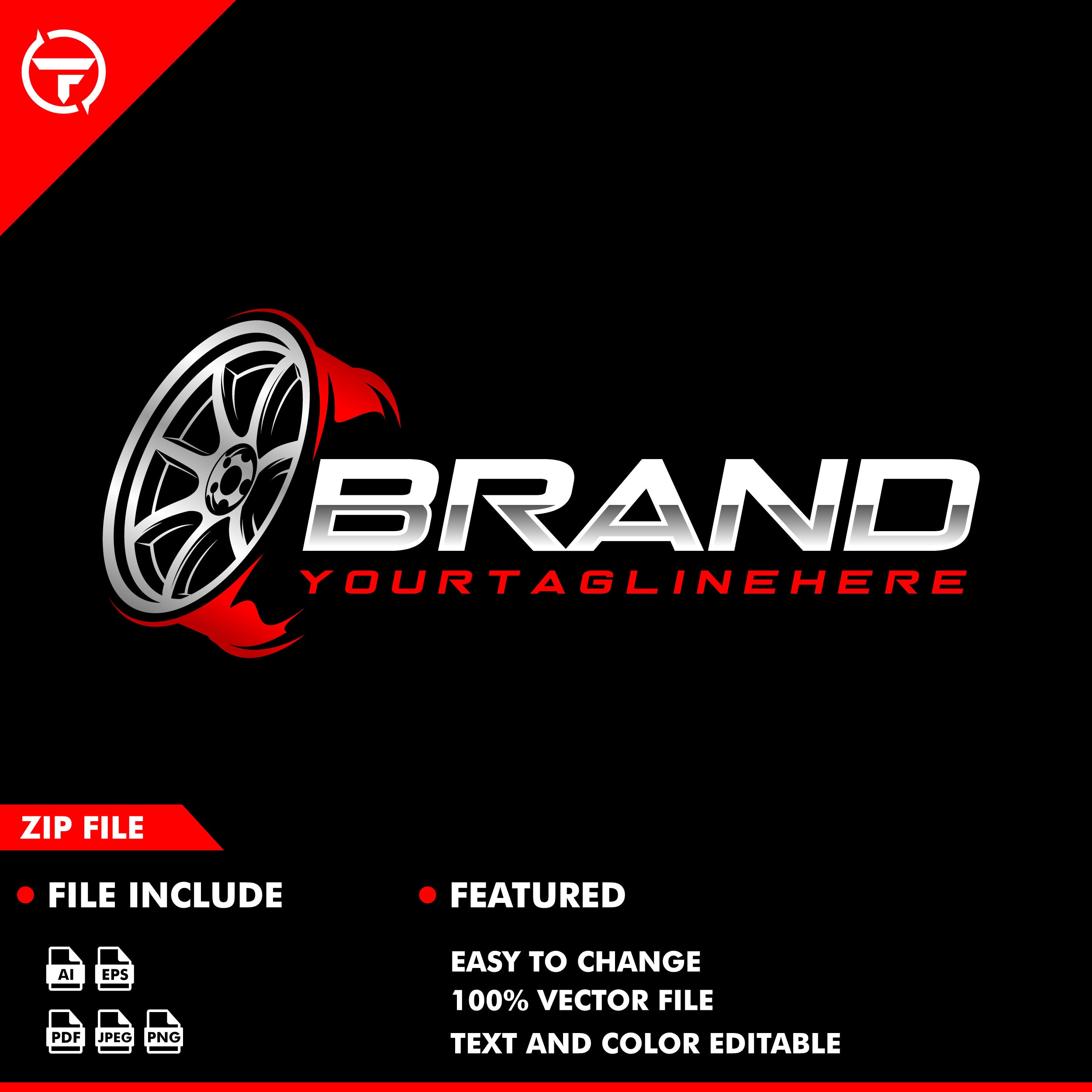 Wheels Shop Logo Wheel Logo Automotive Logo Etsy