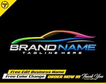 logo vernice auto - logo auto sportiva - logo riparazione - vernice auto - vernice - logo auto - vettore auto - vettore - illustrazione - automobilistico