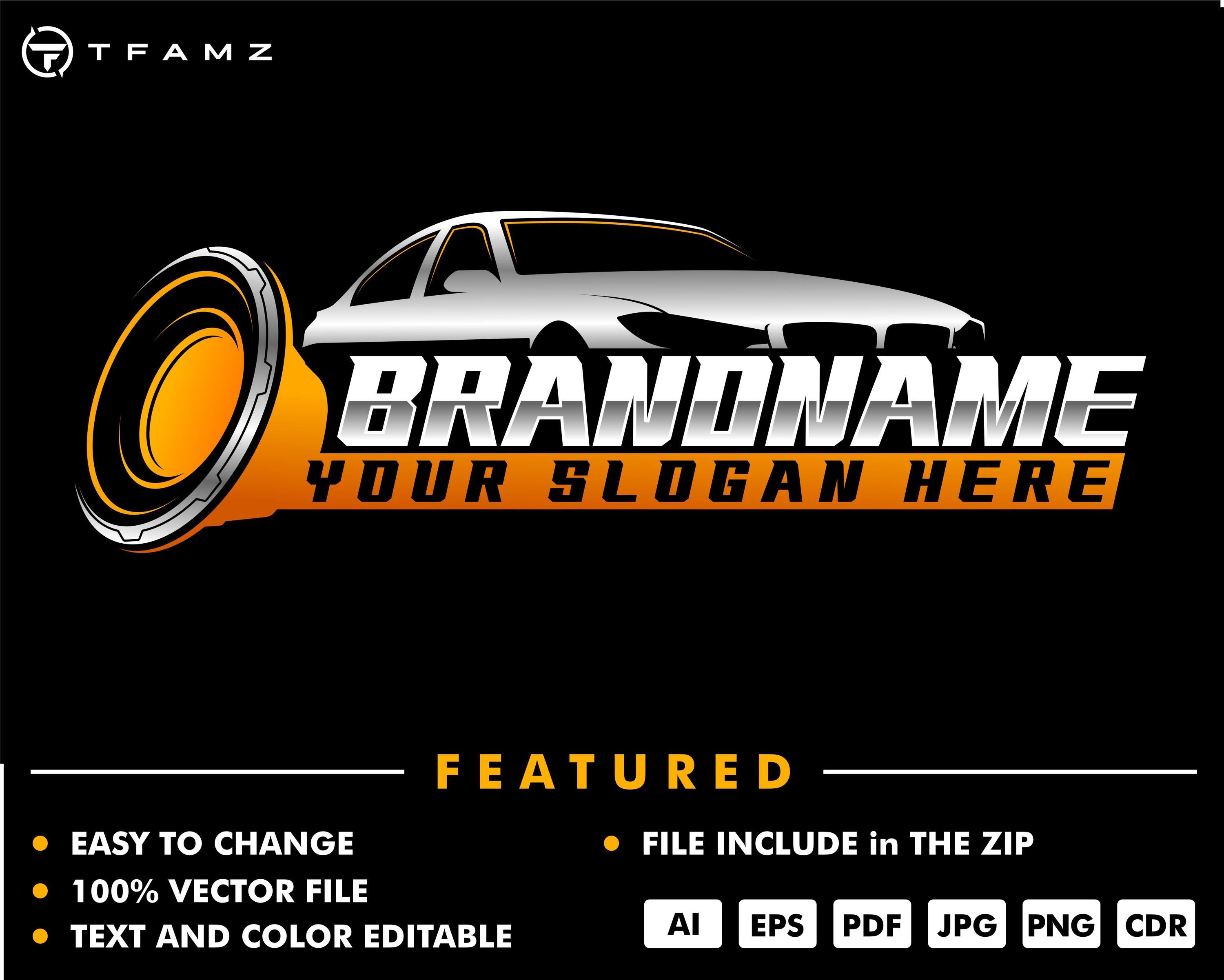 car audio logo - car sound logo - sound logo - audio logo - car logo - automotive - logo template