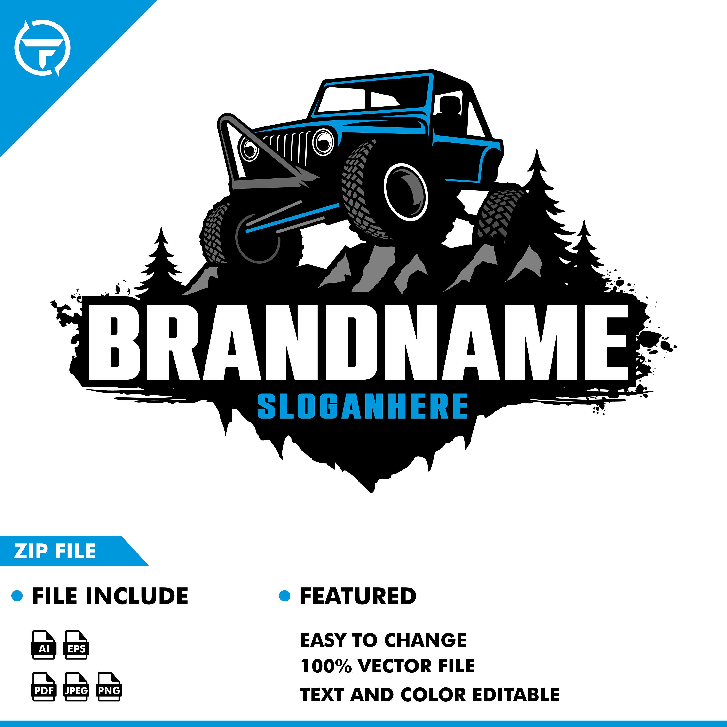 Offroad Logo - Offroad - Vector - Illustration - Extreme - Mountain -  Automotive - Etsy, image size:3000x3000