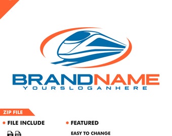 train logo - speed logo - speedtrain - service - automotive - transportation