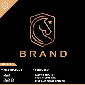 horse logo - horse vector - animal logo - wild - animal vector - vector - illustration