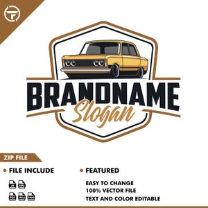 car logo - classic car logo - vintage - classic - vector - illustration - automotive
