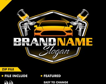 logo vernice auto - vernice auto - vernice - logo auto - vettore auto - vettore - illustrazione - automobilistico