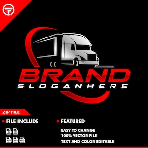 truck logo - truck - vector - illustration - trucking logo - cargo - transportation - automotive