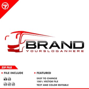 Logo d’autobus - Logo de voiture - Logo de taxi - Logo de voiture de ville - Transport - Automobile