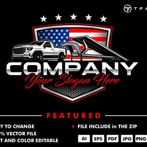 hotshot logo - truck logo - trailer logo - trucking logo - rental logo - truck service - hotshot service - automotive logo - logo template