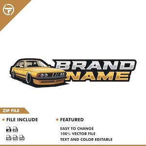 car logo - classic car logo - vintage - classic - vector - illustration - automotive