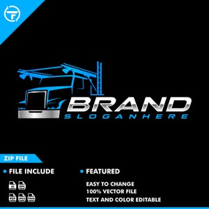 trucking logo - truck - vector - truck logo - cargo -  transportation - automotive