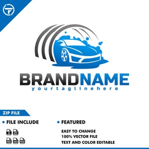 car wash logo - car logo - automotive