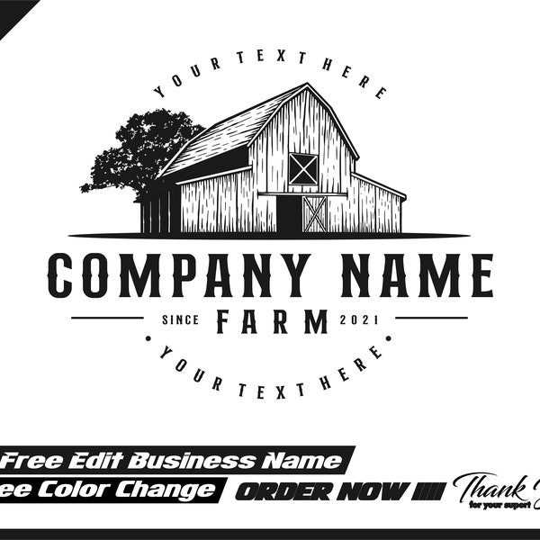 barn logo - barn vector - logo template - farm logo - vector - illustration