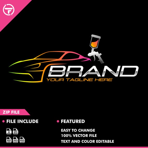 Auto Paint Logo Paint Car Logo Logo Automotive Etsy