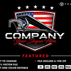 hotshot logo - truck logo - trailer logo - trucking logo - rental logo - truck service - hotshot service - automotive logo - logo template