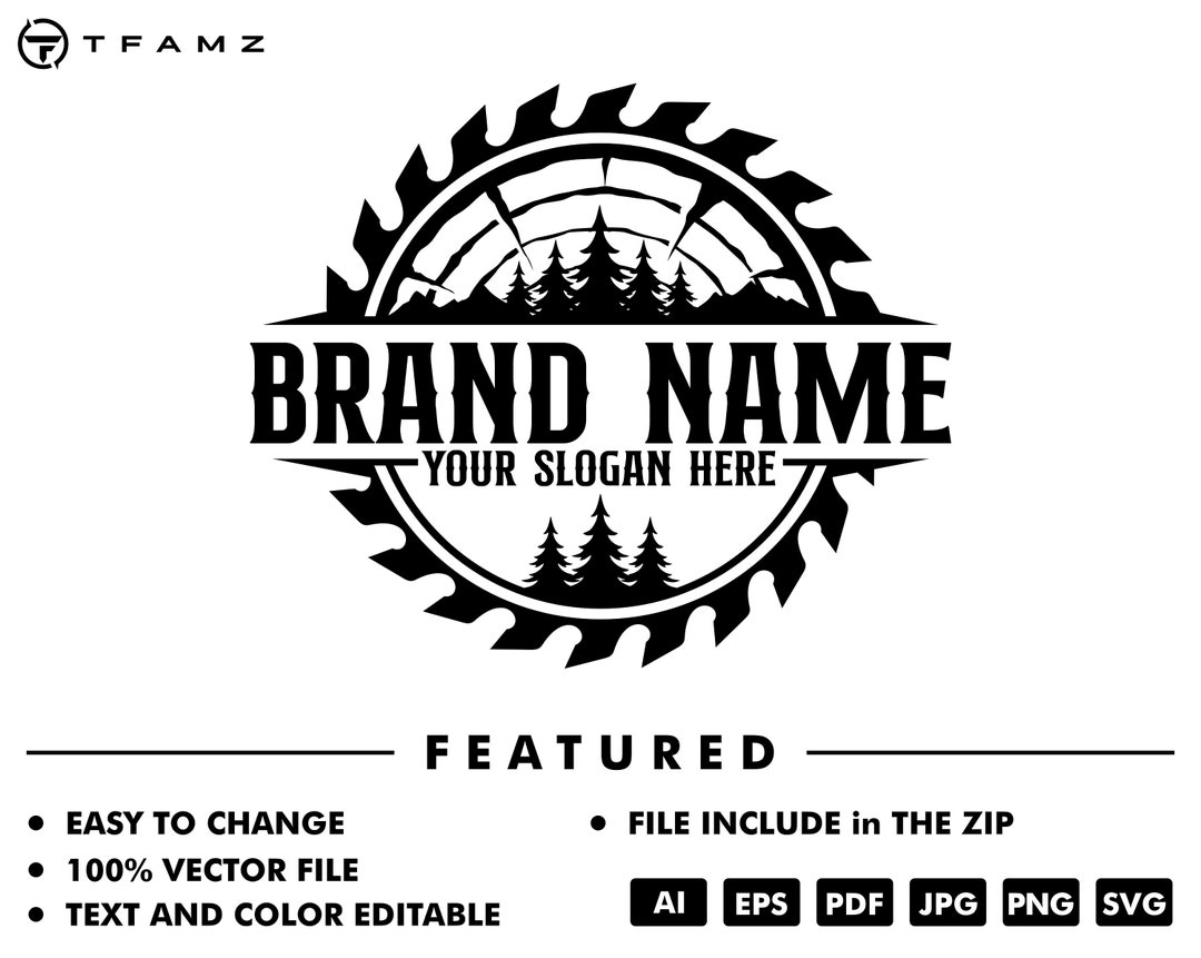 Wood Logo Wooden Symbol Logo Mountain Logo Wood Illustration Etsy