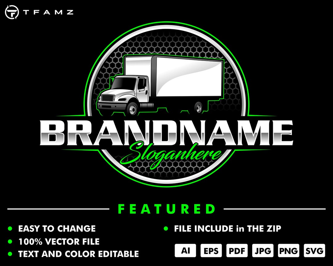 Truck Box Logo Box Truck Truck Logo Trucking Transportation Truck Box Logo Box Truck Truck Logo Trucking Transportation