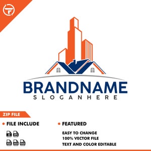 real estate logo - estate logo - building - city - business - modrn - home - vector - illustration
