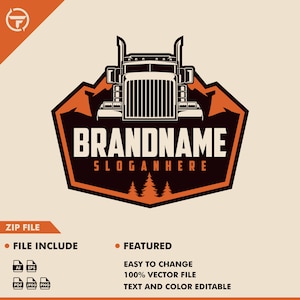 truck logo - truck - vector - illustration - trucking logo - cargo - transportation - automotive