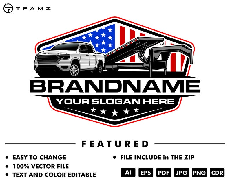Hotshot Trucking Logo Template – Customizable Fleet Design (digital ...