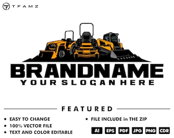 Construction Equipment Logo Template (Vector Files)