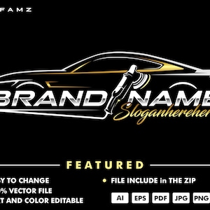 auto detailing logo - car logo - sport logo - car wash logo - detailing - automotive logo - illustration - logo template