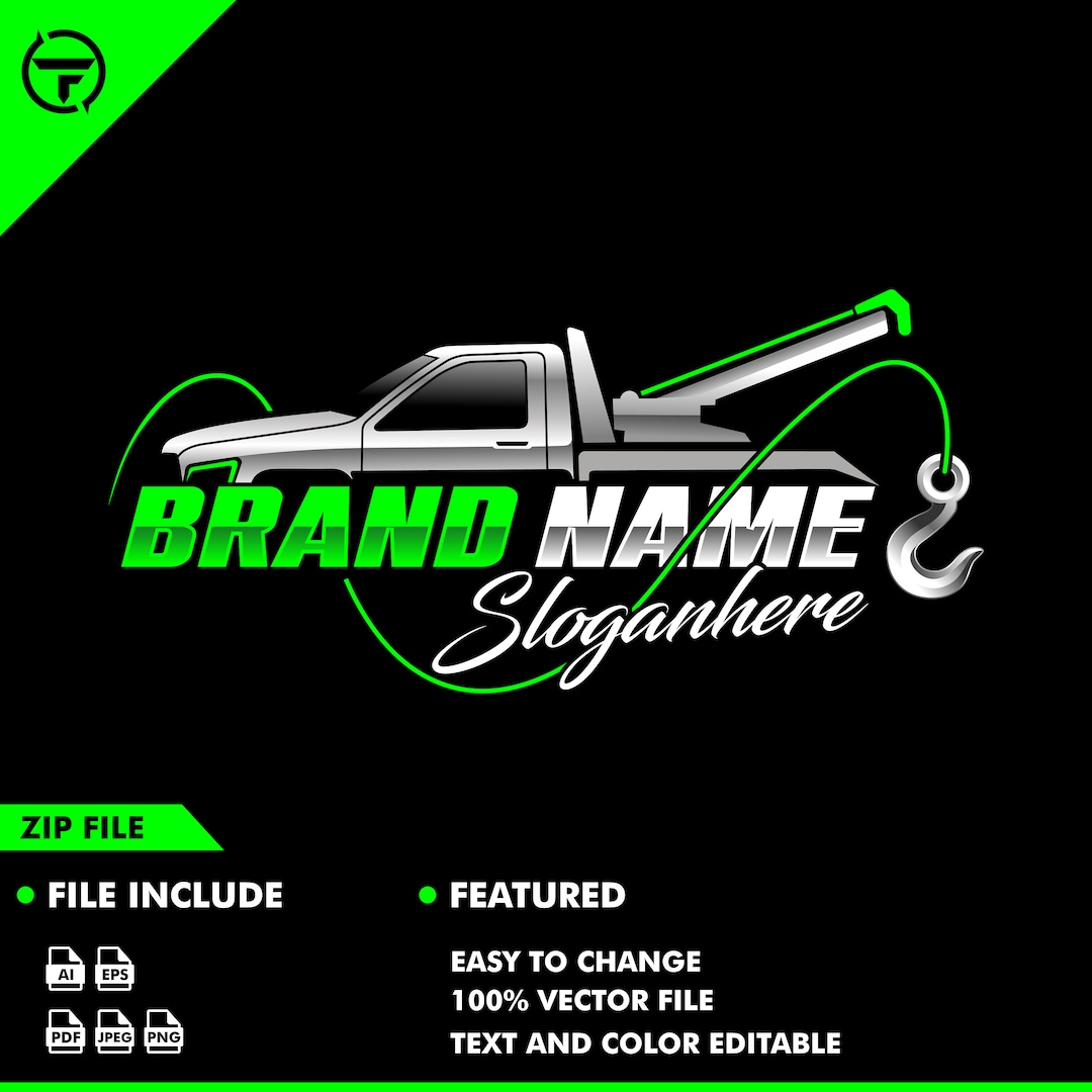 Towing Logo Towing Truck Logo Pickup Logo Truck Car Logo Tow Vector