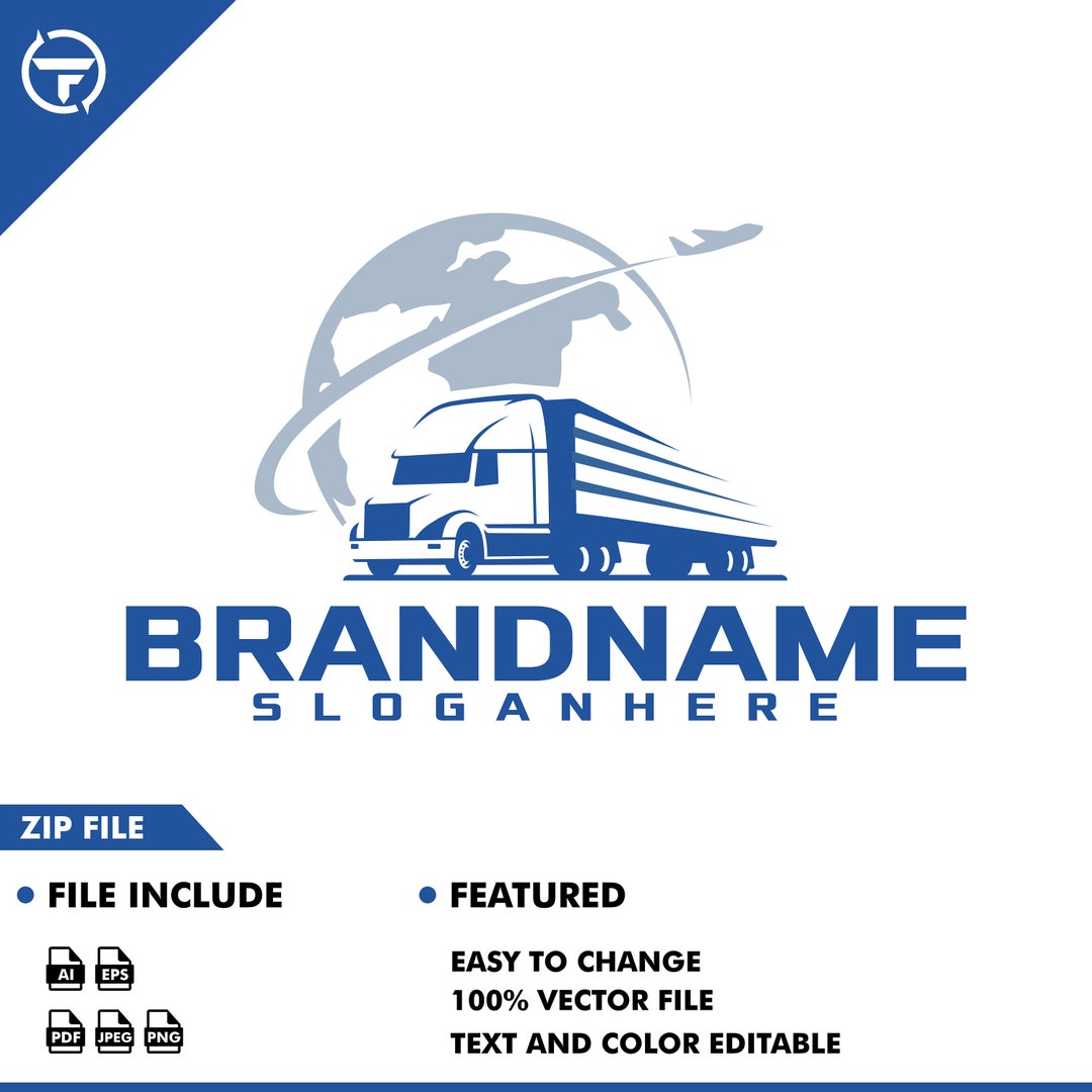 Logistic Logo - Truck Logo - Truck - Vector - Illustration - Trucking ...