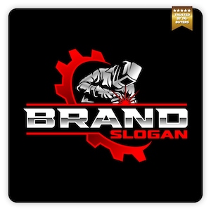 Welder Gear Logo, Welding Branding, Metalwork Shop – Custom logo ( AI, EPS, PDF Digital File )