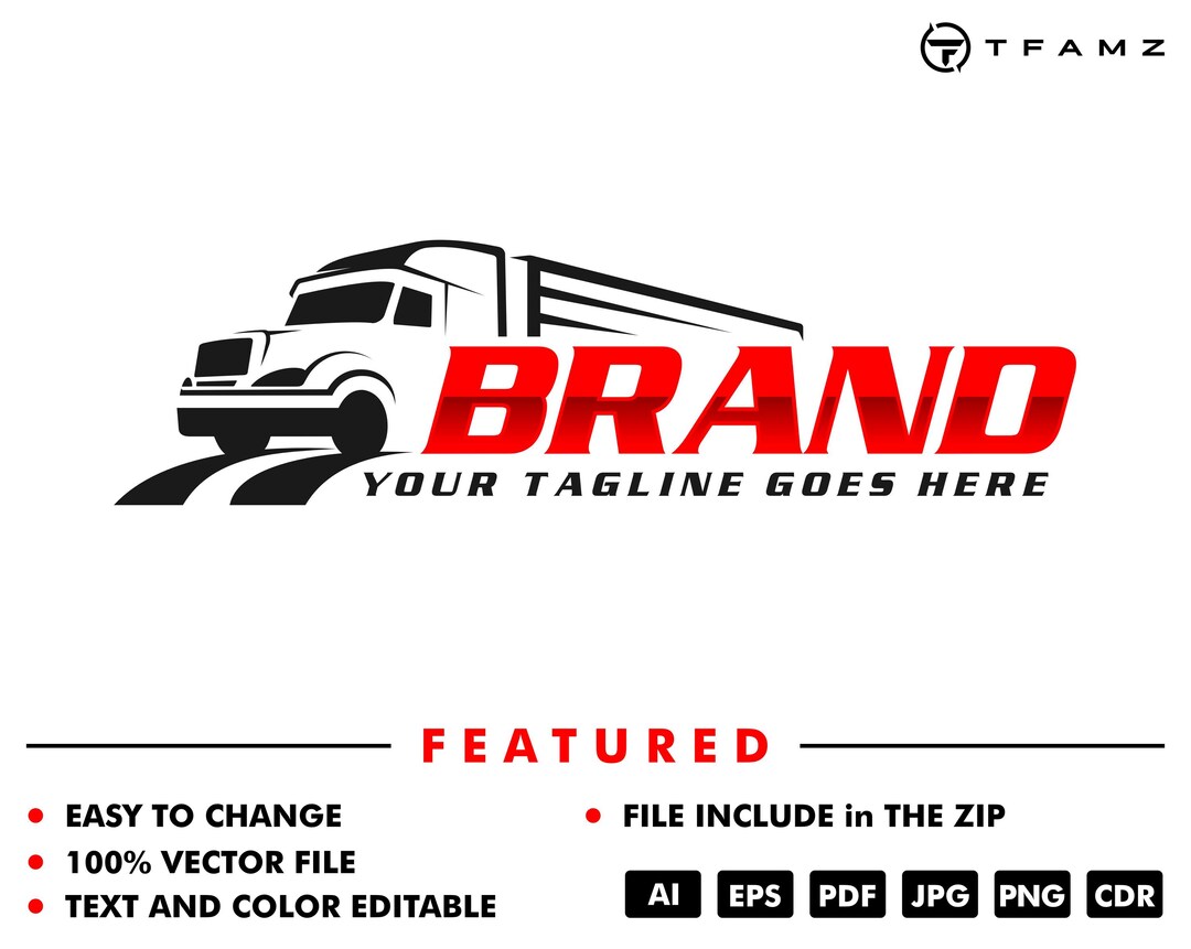 Custom Trucking Company Logo Design – Vector Illustration (digital ...