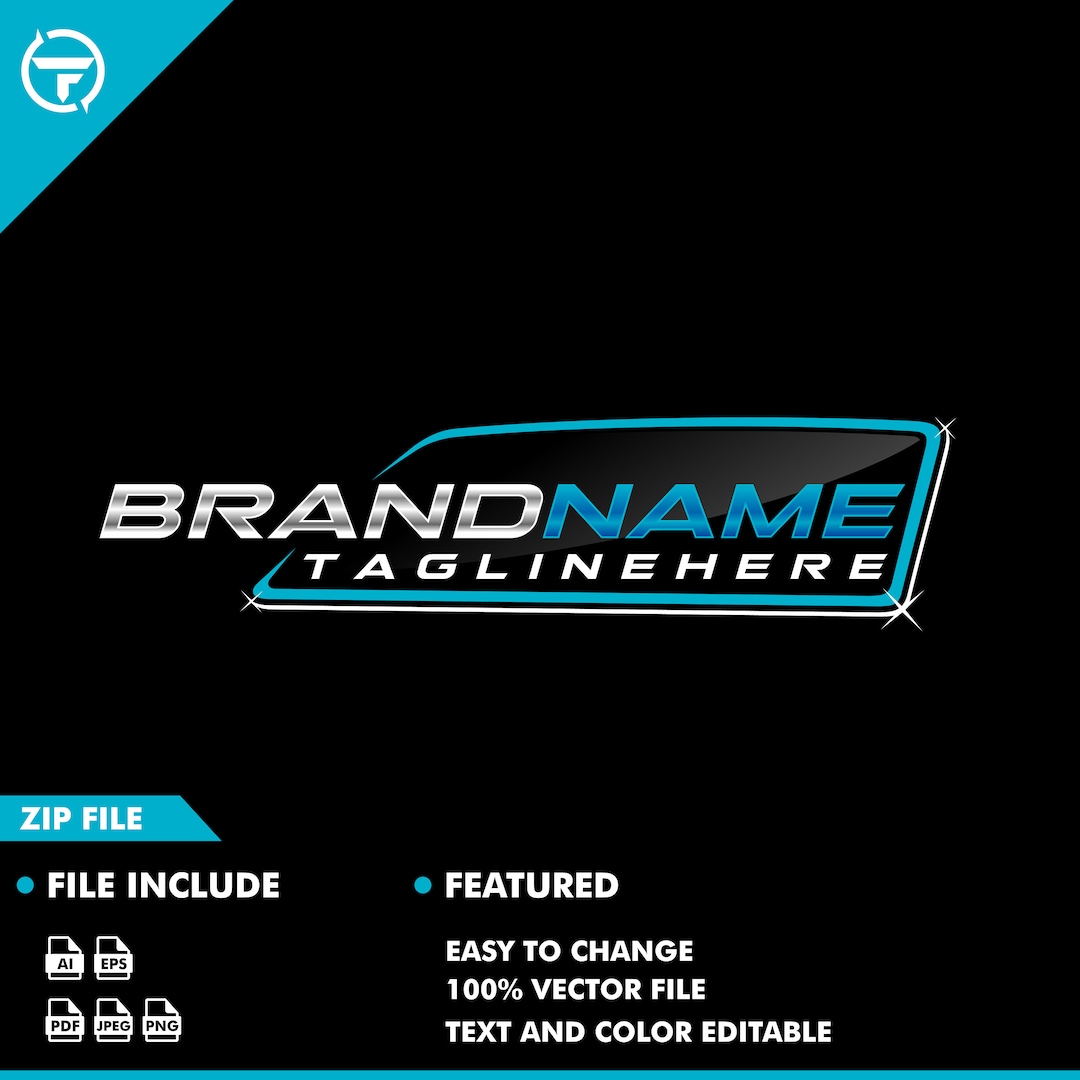 Auto Glass Logo Glass Logo Car Service Automotive Etsy