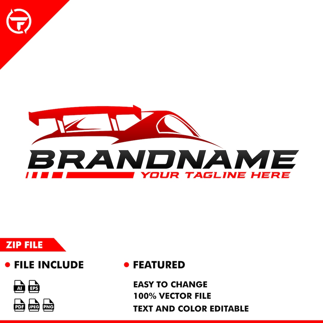 Car Logo Race Car Logo Automotive Logo Etsy