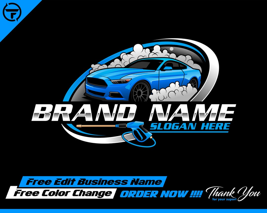 Car Wash Logo Auto Detailing Car Logo Design Sport Car Detailing Car