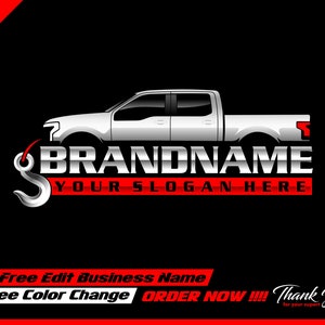 towing logo - tow car - pickup logo - car logo - vector - illustration - truck - automotive