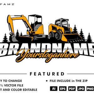 graafmachine logo - mini graafmachine - schranklader logo - graafmachine vector - apparatuur logo - constructie - illustratie