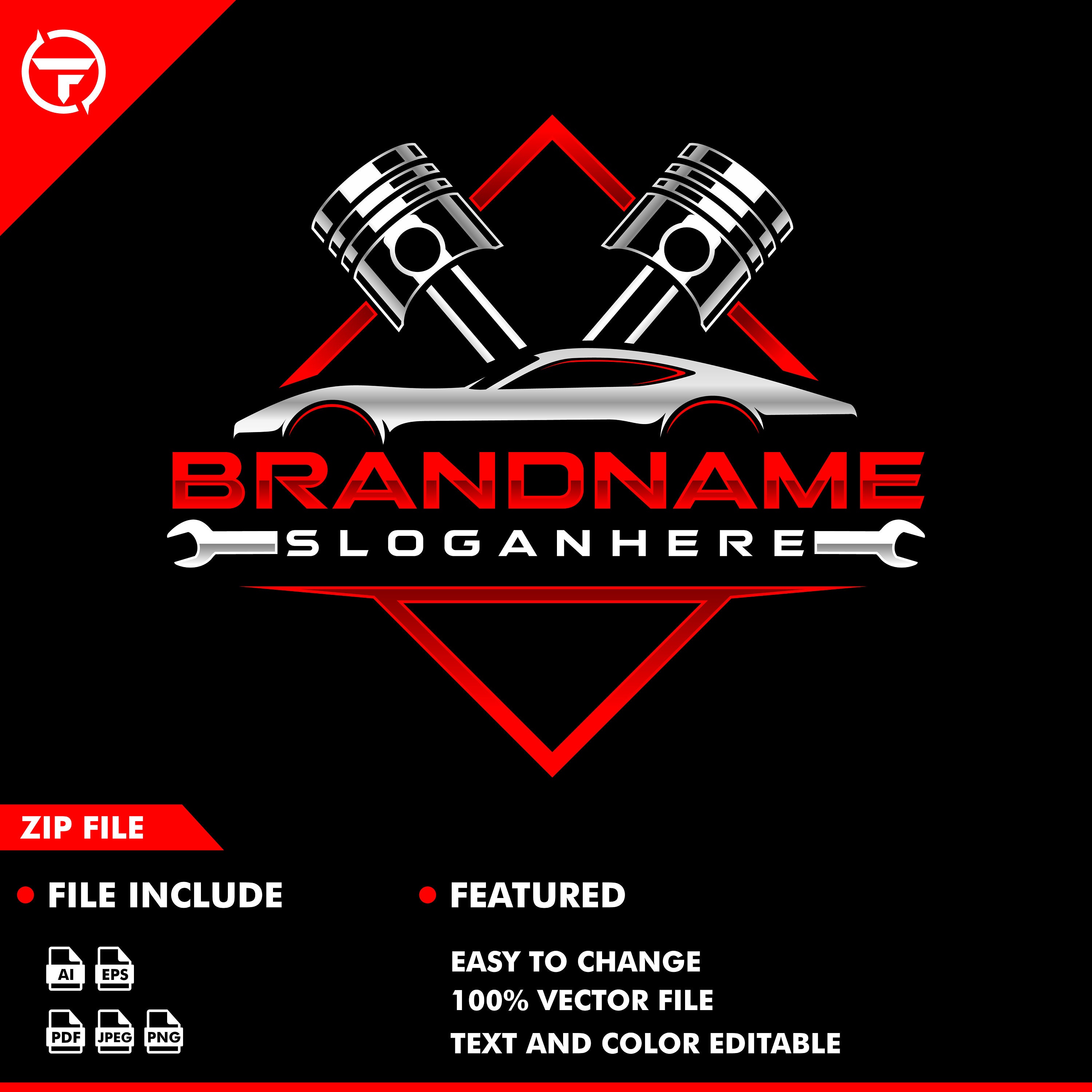 Car Logo - Classic Car - Auto Gear - Gear - Piston - Service - Vector ...