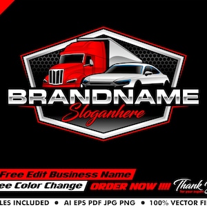 car logo - truck logo - trucking logo - sport car logo - transportation logo - logistic - automotive - illustration